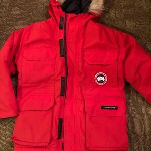 Canada Goose Kids Red Puffer Jacket